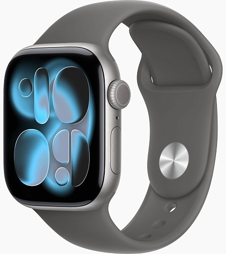 Apple Watch Series 11 42mm, Space Gray Aluminum Case with Sport Band Stone Gray